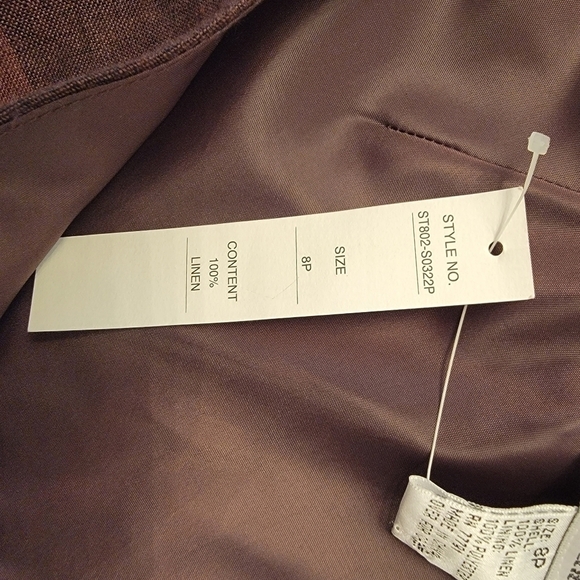 NWT Richard Malcolm Linen Skirt Lined Petite Size 8P - Picture 4 of 5